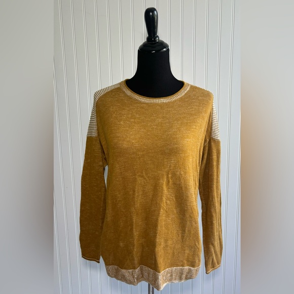 J Jill Sweater Crewneck Golden Mustard Womens Size Small - Picture 1 of 11